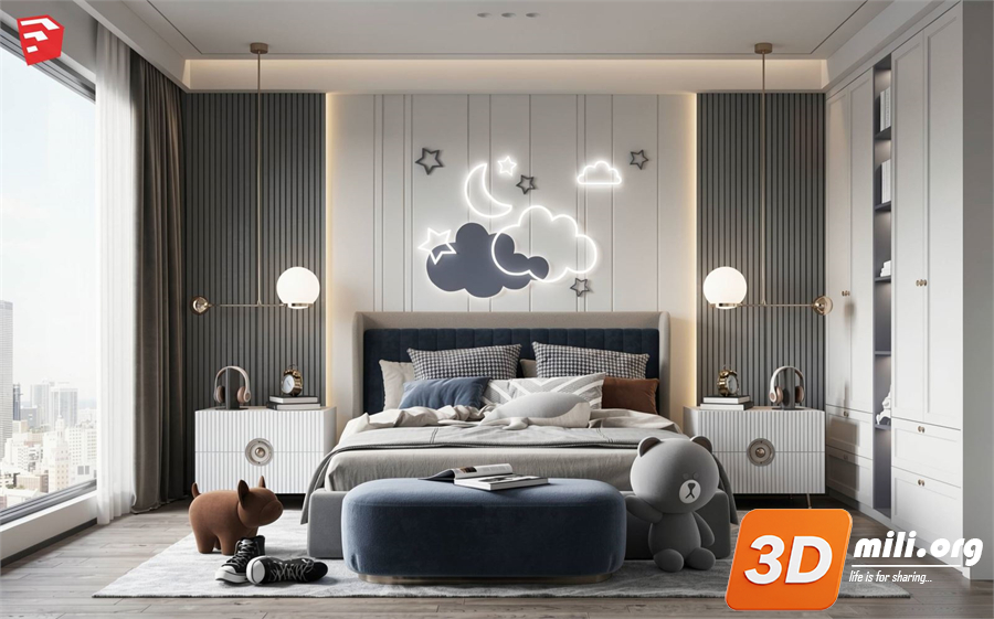 Children Room Scenes Skp FIles 